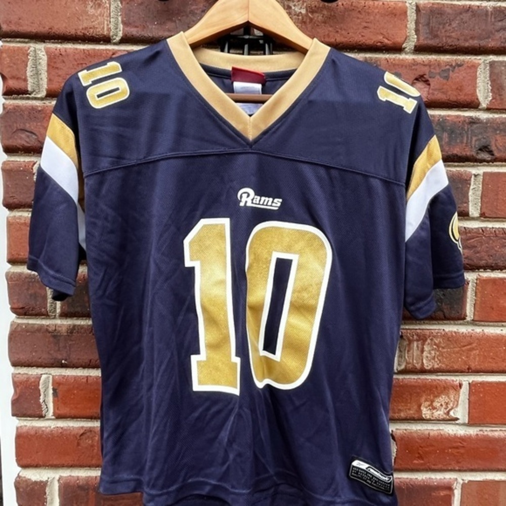 Rams Navy and Gold Jersey Bulger #10